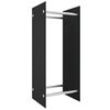 vidaXL br&aelig;ndestativ 40x35x100 cm h&aelig;rdet glas sort