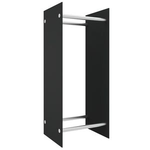 vidaXL br&aelig;ndestativ 40x35x100 cm h&aelig;rdet glas sort