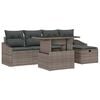 vidaXL Havesofa S&aelig;t 6 stk. Gr&aring; polyrattan