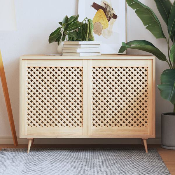 vidaXL skabsl&aring;ger 2 stk. 59,5x69 cm gitterdesign massivt fyrretr&aelig;