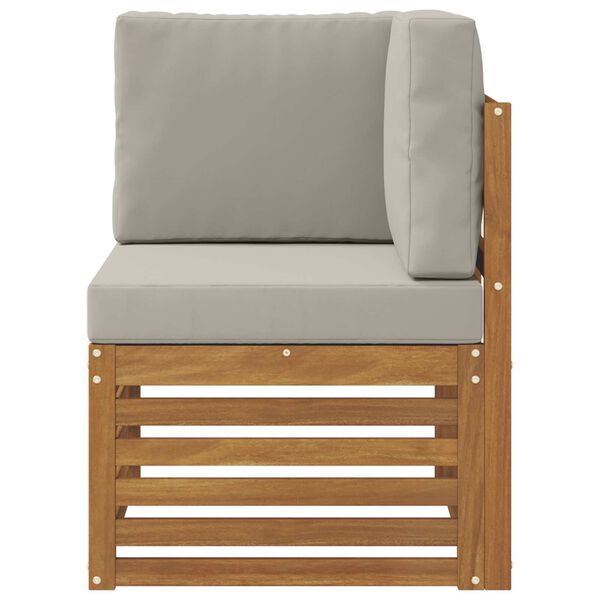 vidaXL Udend&oslash;rs Hj&oslash;rnesofa Massivt Akacietr&aelig; Naturfarvet