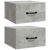 vidaXL v&aelig;gh&aelig;ngte sengeborde 2 stk. 35x35x20 cm betongr&aring;