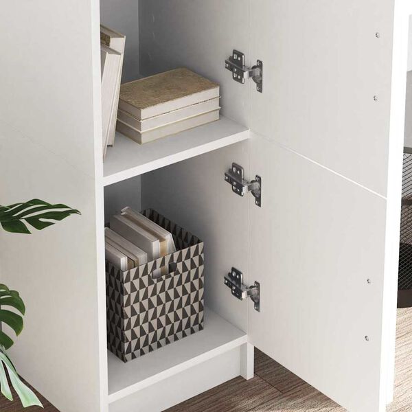 vidaXL Highboard Hvid 31,5 x 32 x 122,5 cm