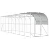 vidaXL H&oslash;nsehus Mod V&aelig;g S&oslash;lv 800 x 200 x 215 cm Galvaniseret st&aring;l