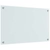 vidaXL Køkken bagvæg Hvid 80 x 50 cm hærdet glas