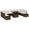 vidaXL Havesofa S&aelig;t 11 stk. Brun polyrattan