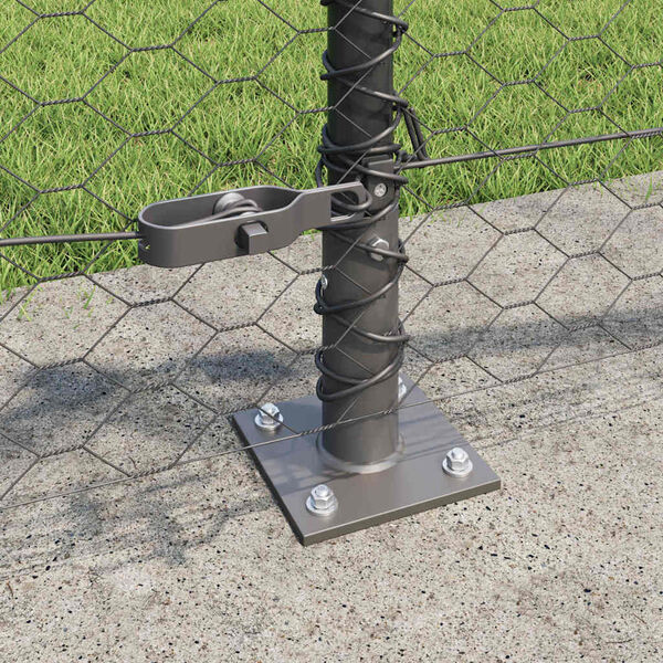 vidaXL Hegnsp&aelig;l Gr&aring; 100 x 0,4 m (36 mm net) St&aring;l og PVC