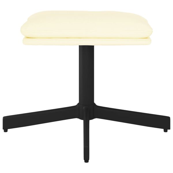 vidaXL fodskammel 60x60x36 cm kunstlæder cremefarvet