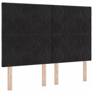 vidaXL LED Box Spring Bed med madras Sort 140 x 200 cm Stof
