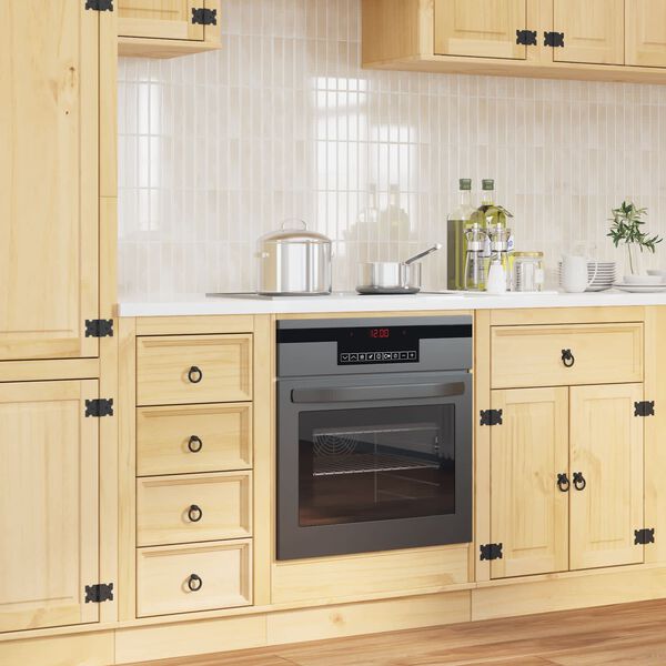 vidaXL Kabinet SKI HonningBrun 60 x 46 x 81 cm Massiv fyrretr&aelig;