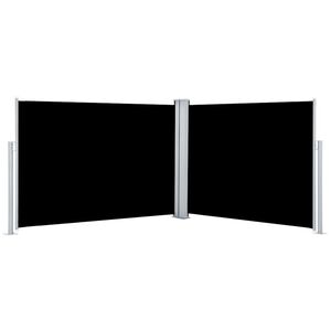 vidaXL sammenrullelig sidemarkise 120 x 1000 cm sort