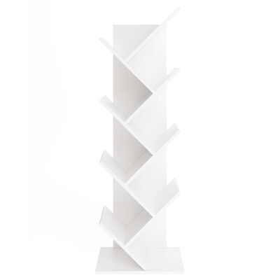 FMD stående geometrisk bogreol hvid