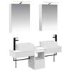 vidaXL Badev&aelig;relsesskabs&aelig;t 5 pcs Hvid 50 x 14,5 x 70 cm