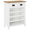 vidaXL vinskab 72x32x90 cm massivt egetr&aelig;