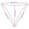 vidaXL solsejl 4,5x4,5x4,5 m 100 % polyesterstof lysegr&aring;