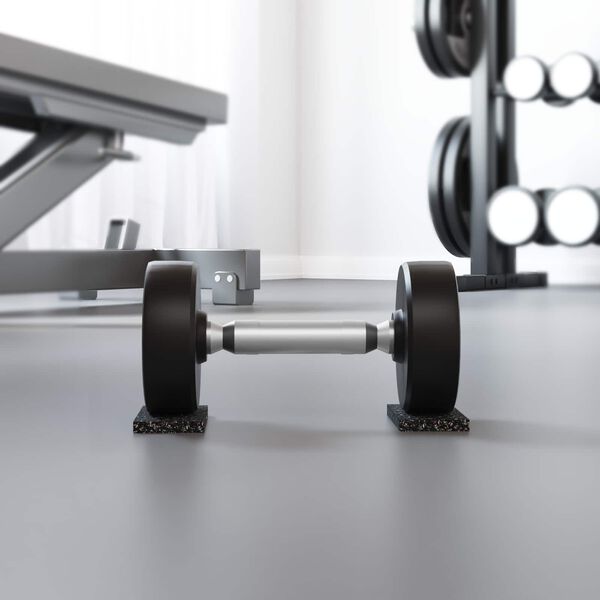 vidaXL Gummirulle Sort 2000 x 10 x 0,8 cm Gummi