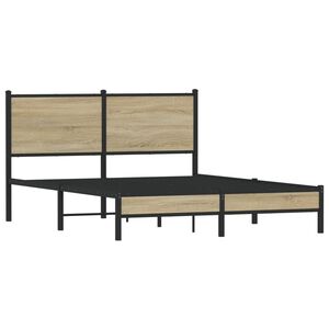 vidaXL sengeramme uden madras 137x190 cm sonoma-eg