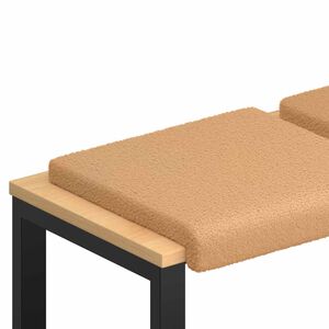 vidaXL B&aelig;nkpude 4 stk. Sherpa-stof Beige Dybde 35 cm