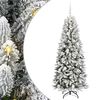 vidaXL Kunstigt juletr&aelig; Hvid 180 cm PVC og plastik og st&aring;l og PE