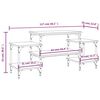 vidaXL tv-bord 117x35x52 cm konstrueret træ røget egetræsfarve
