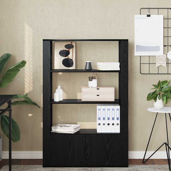 vidaXL Sideboard Sort eg 30 x 80 x 119,5 cm Konstrueret tr&aelig;