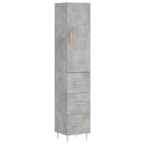 vidaXL skab 34,5x34x180 cm konstrueret tr&aelig; betongr&aring;