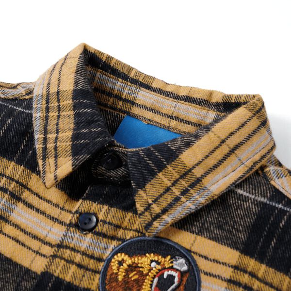 Ternet skjorte til børn str. 92 gul og sort