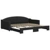 vidaXL daybed med udtr&aelig;k 100x200 cm stof sort