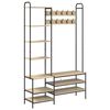 vidaXL Knager&aelig;kke med sko b&aelig;nk Sonoma-eg 120,5 x 34 x 190 cm
