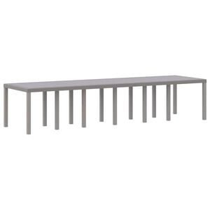 vidaXL Havem&oslash;bel Bord Lysegr&aring; 350 x 100 x 74 cm polyrattan