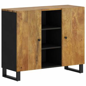 vidaXL sk&aelig;nk med 2 l&aring;ger 90x33x75 cm massivt mangotr&aelig;
