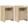 vidaXL Sengeborde 2 stk. Sonoma-eg 40 x 36 x 60 cm Konstrueret tr&aelig;