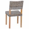 vidaXL Spisestuestol 2 pcs Kubu Gr&aring; 46 x 55 x 84 cm Kubu rattan