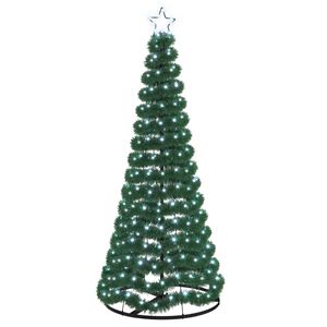 vidaXL Glimmerjuletr&aelig; med LED-lys og fod EKENAS 180 cm 220 LED'er