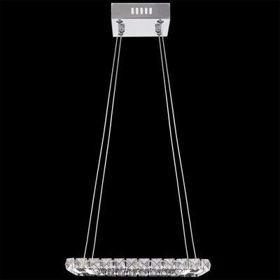 Kvadratisk LED-pendel/hængelampe, krystal, 15,4 W