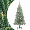 vidaXL Kunstigt Juletr&aelig; Snebelagt med LED Lys Gr&oslash;n og Hvid 240 cm