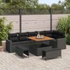 vidaXL Havesofa S&aelig;t 9 pcs Sort polyrattan