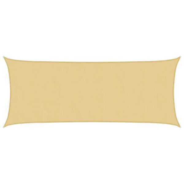 vidaXL solsejl 4,5x2 m 100 % polyesterstof sandfarvet