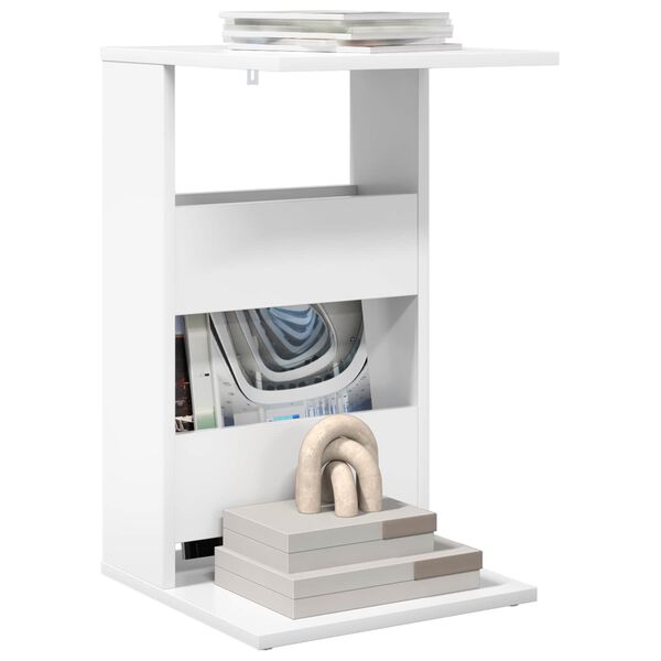 vidaXL Sidebord Hvid 40 x 35 x 60,5 cm Konstrueret tr&aelig;