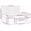 vidaXL kontinentalseng med madras 200x200 cm stof bl&aring;
