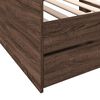 vidaXL daybed med skuffer uden madras 100x200 cm brunt eg
