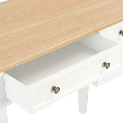 vidaXL skrivebord 109,5 x 45 x 77,5 cm træ hvid