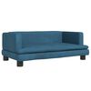 vidaXL sofa til b&oslash;rn 80x45x30 cm velour bl&aring;