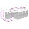 vidaXL spisebordss&aelig;t til haven 9 dele med hynder polyrattan lysegr&aring;
