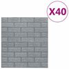 vidaXL 3D v&aelig;gklisterm&aelig;rker 40 stk. murstensdesign selvkl&aelig;bende antracit