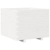 vidaXL plantekasse 60x60x49,5 cm massivt fyrretr&aelig; hvid