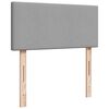 vidaXL osmannisk sengeramme med madras 80x200 cm stof lysegrå
