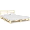 vidaXL Pallesengestel med sengegavl 140x200 cm massivt fyrretr&aelig;