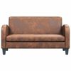 vidaXL 2-personers sofa kunstigt ruskind brun