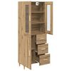 vidaXL Highboard Artisan Egetr&aelig; 69,5 x 34 x 180 cm Konstrueret tr&aelig;